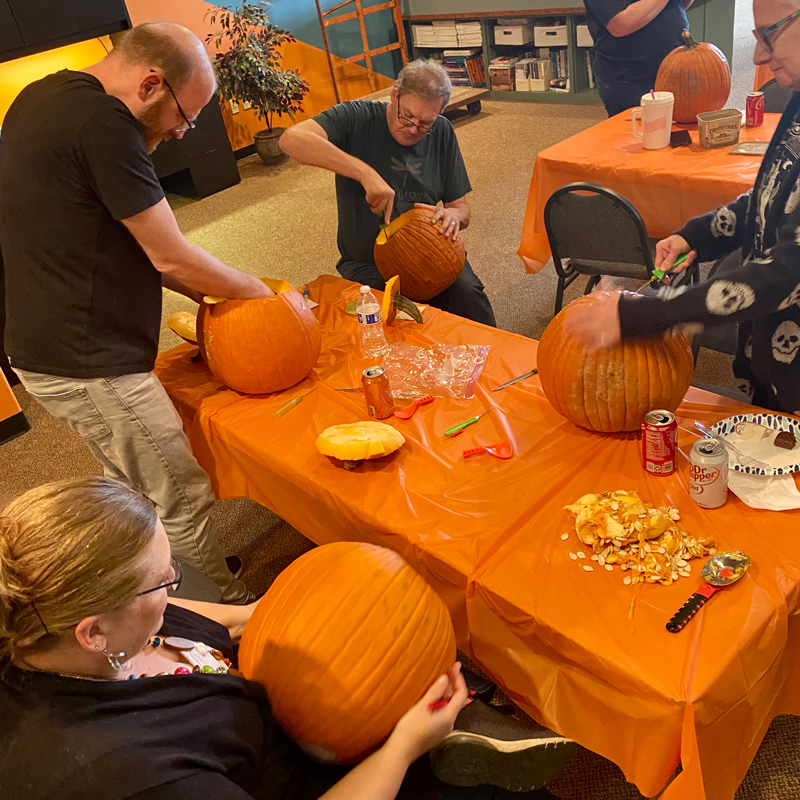 Designing and carving pumpkins